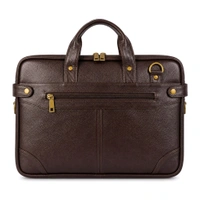 premium-genuine-leather-laptop-slim-single-compartment-bag-15-5-inch - Size: 15.5 Inches, Brown