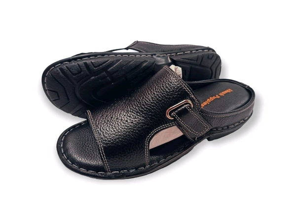 Royal Comfort Trendy Leather Sandals Collection - 6, Black