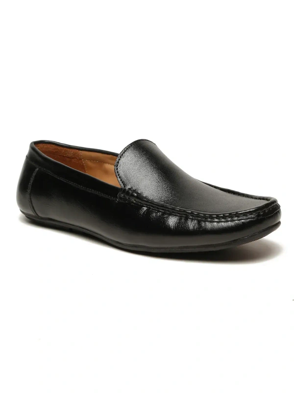 Executive Comfort Genuine Leather Formal Loafers for Men - 6, Black