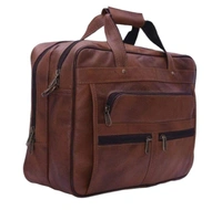 Executive Brown Leather Laptop Bag "15.6 Inches" - 15.5 'inches', Brown