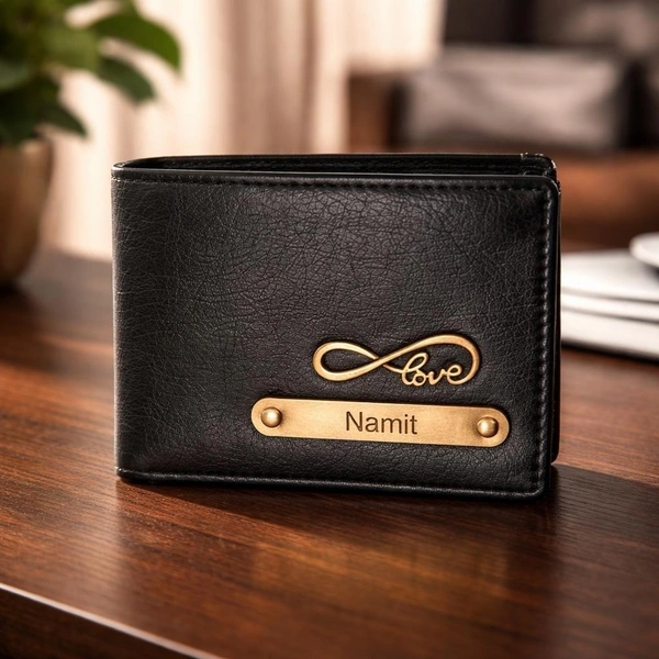 Giftflix Customized Name Wallet for Men | Personalized Leatherette Wallet Gift