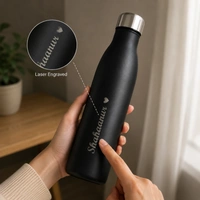 Giftflix Customized Name & Logo Stainless Steel Water Bottle | Personalized Leak Proof Bottle