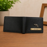 Giftflix Customized Name Wallet for Men | Personalized Leatherette Wallet Gift