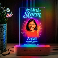 Customized Kids Photo LED Lamp | Personalized Name Night Light Gift