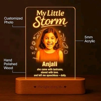 Customized Kids Photo LED Lamp | Personalized Name Night Light Gift