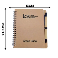 Corporate Personalized Spiral Notebook With Pen (1 text) ( For Your Design On WhatsApp 8538874673)