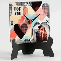 Personalised Couple Photo Love Table Clock