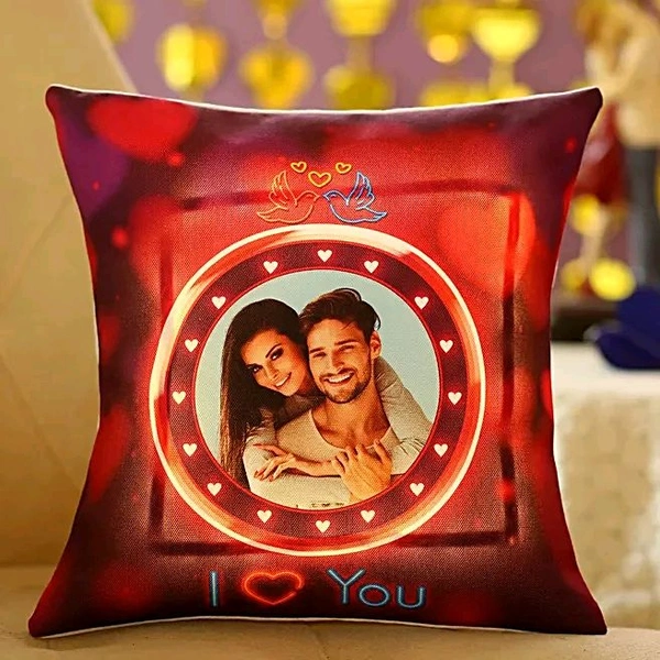 Personalised Led Cushion| Lovey Dovey Couples |