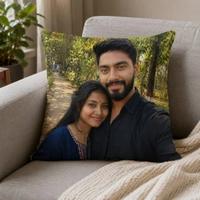 GIFTFLIX Customized Photo Pillow | Personalized Square Cushion Gift