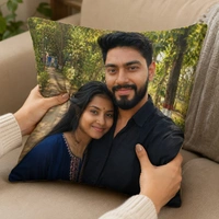GIFTFLIX Customized Photo Pillow | Personalized Square Cushion Gift