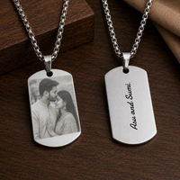 GIFTFLIX Customized Photo Pendant Necklace | Personalized Stainless Steel Pendant Gift