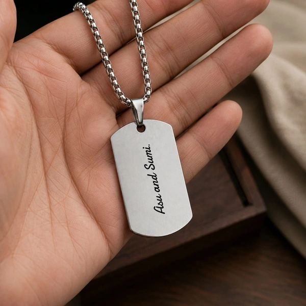 GIFTFLIX Customized Photo Pendant Necklace | Personalized Stainless Steel Pendant Gift