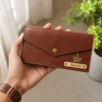 Customized Women’s Leather Purse | Personalized Name & Charm Wallet