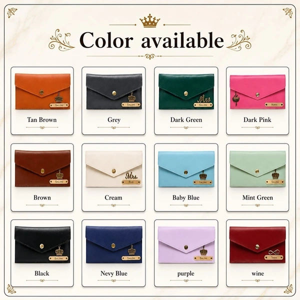 Customized Women’s Leather Purse | Personalized Name & Charm Wallet