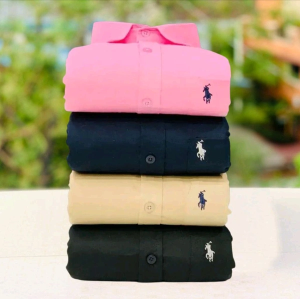 RL Polo Men's Plain Shirt Combo - Pack of 4 | Premium Cotton | Casual & Formal Wear - S-36 - S-36 - XXL-44