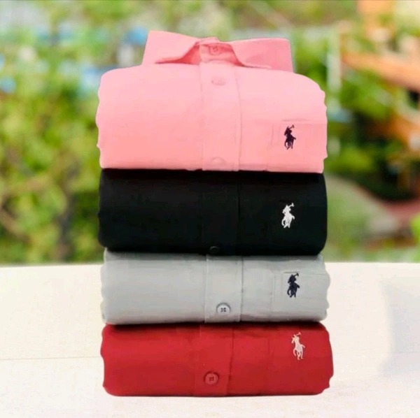 RL Polo Men's Plain Shirt Combo - Pack of 4 | Premium Cotton | Casual & Formal Wear - S-36 - S-36 - S-36 - S-36 - S-36 - M-38