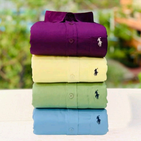 RL Polo Men's Plain Shirt Combo - Pack of 4 | Premium Cotton | Casual & Formal Wear - S-36