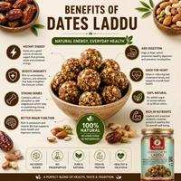 Anuka Dates & Dry Fruits Laddu 500g | No Added Sugar | Healthy Energy Snack | Rich in Nuts