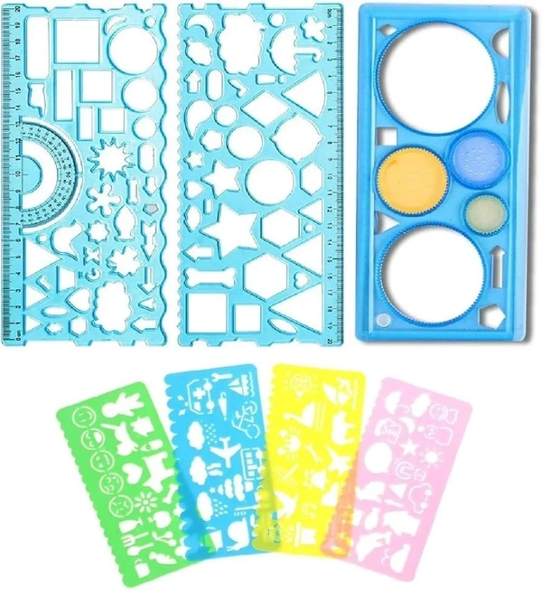 7Pcs Design Geometric Drawing Template Stencils Drawing Rulers