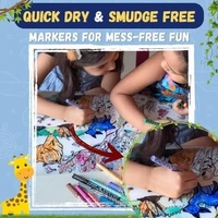 Doodle mats diy kit Reusable 2 themes available vehicle and animal Included in box are 2mats and markers. 