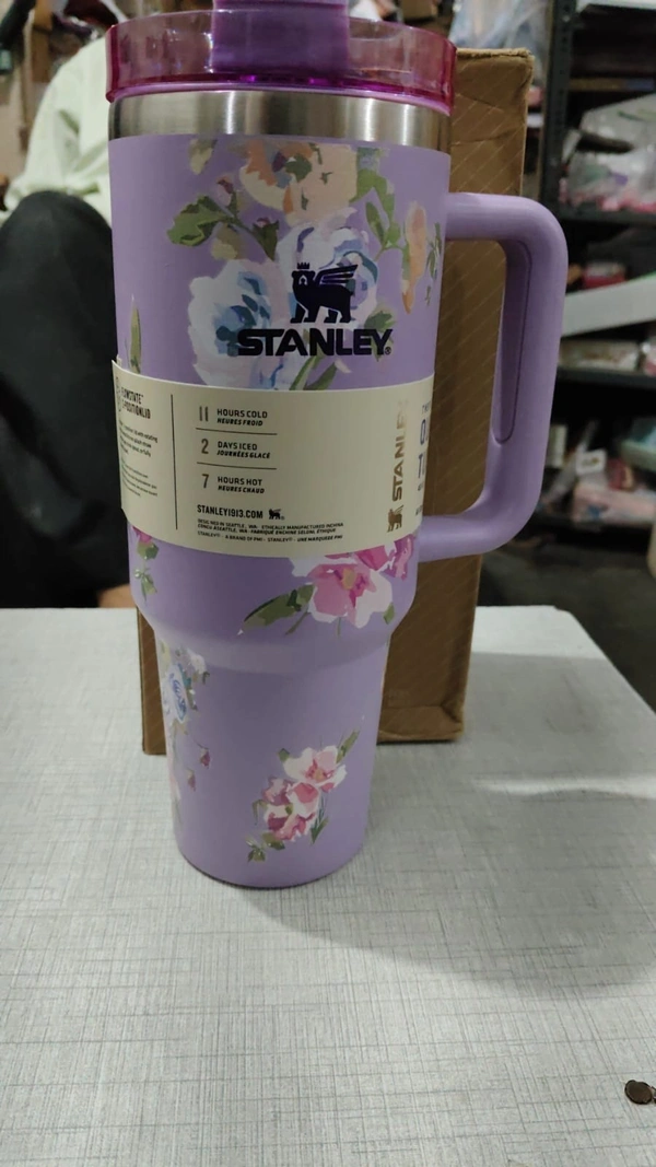 Stanley Printed Steel Sipper – 1 Pc | Fashionable, Durable, and Leak-Proof Bottle for Everyday Hydration - Purple