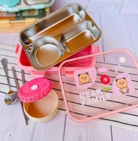 Bear 3 Grid Steel Lunch box