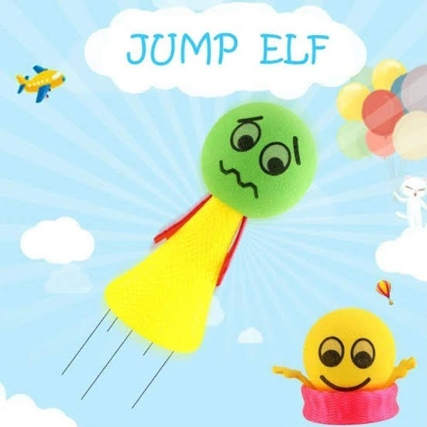 Smiley emoji jump toy
