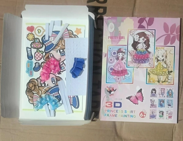 3d princess dress frame diy kit. Design random only