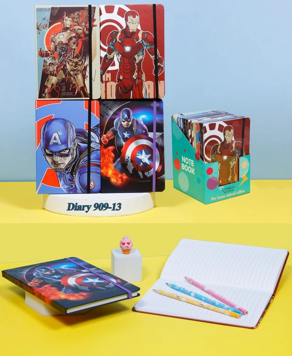 New superhero A5 size hardcover diaries set of 4