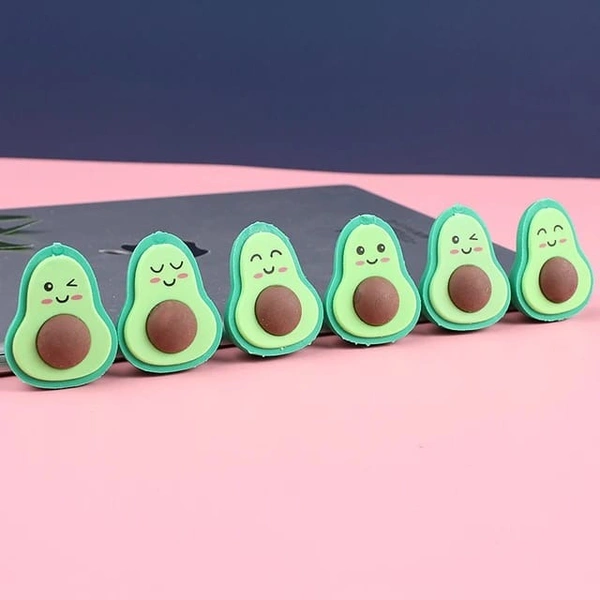 Homeoculture New avacado erasers pack of 12