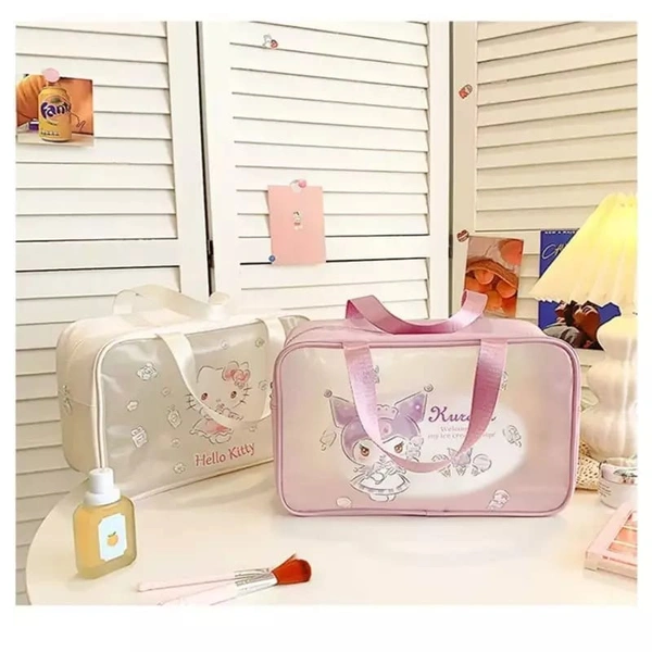 Pvc transparent multipurpose bags for girls Random only