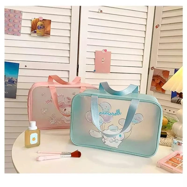 Pvc transparent multipurpose bags for girls Random only