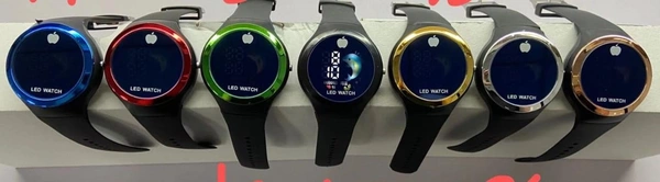 Homeoculture New smart led watch with black strap n colored rings Premium quality