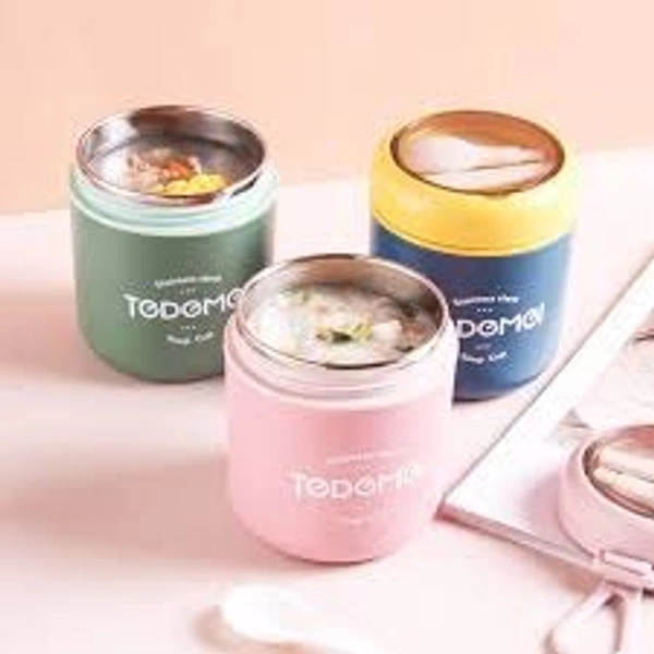Tedemii soup bowl tiffin, steel insulated color random