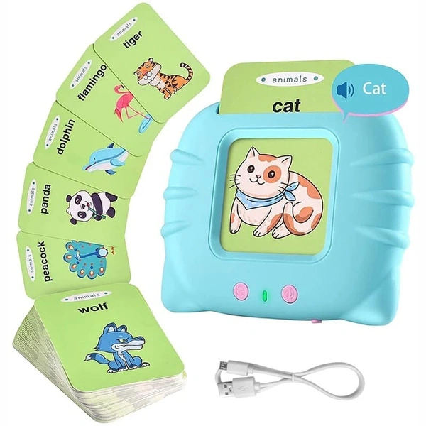 Homeoculture Card Reader for kids. 112 pcs card ( Total 224 words)