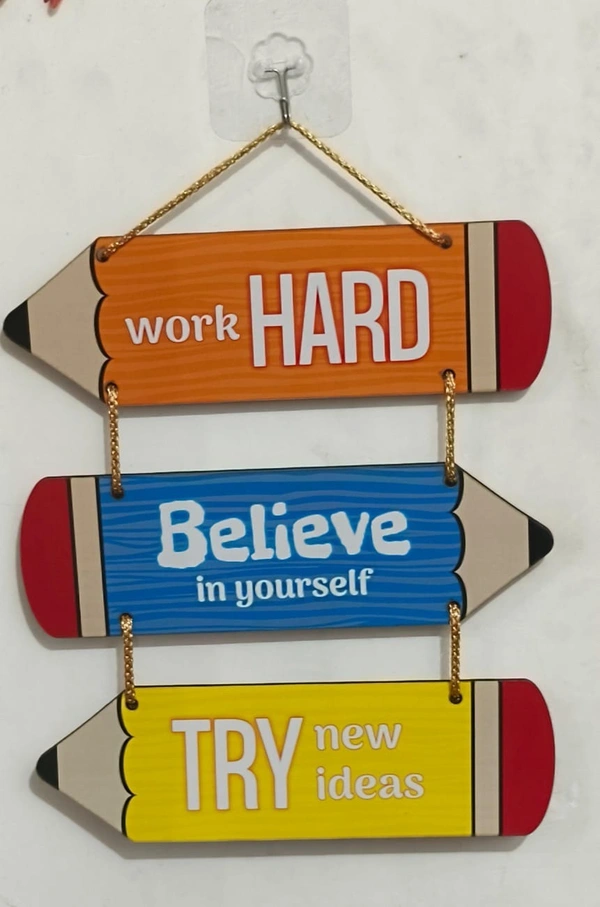 New 3 plank mdf hangings with quotation