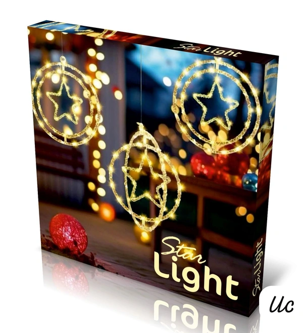 Celebrate Ganesh Chaturthi, Diwali in a unique style by decorating your houses and windows with our double wired star lamp light. Colours: Warm white                  Multi                   Decorate it at the back of Ganpati ji or hang it anywhere to make the decor unique.   Plug operated light with high quality wire and pendant.  Comes in box packing