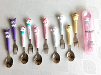 STAINLESS STEEL SANRIO FAMILY SPOON & FORK SET - PLASTIC BOX PACKING