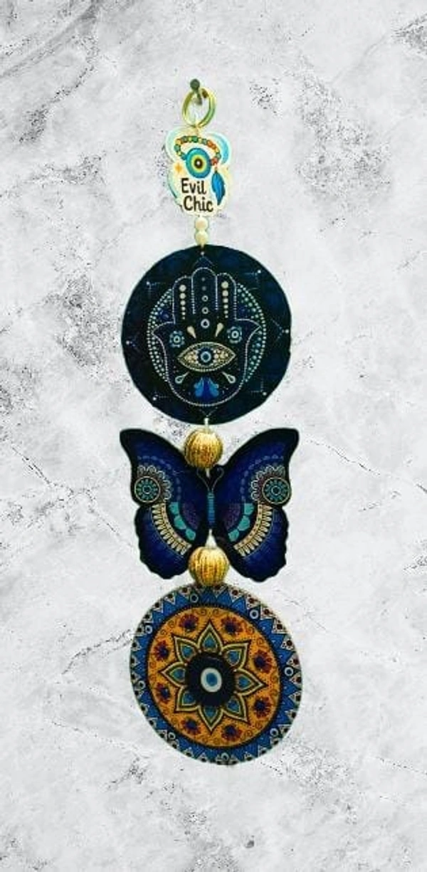 Butterfly evil eye hanging 15-16 inch approx. Real pic shared