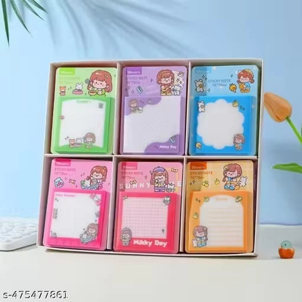 Kawaii sticky notes 50 pages in each. Color random only