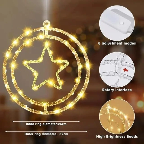 Celebrate Ganesh Chaturthi, Diwali in a unique style by decorating your houses and windows with our double wired star lamp light. Colours: Warm white                  Multi                   Decorate it at the back of Ganpati ji or hang it anywhere to make the decor unique.   Plug operated light with high quality wire and pendant.  Comes in box packing