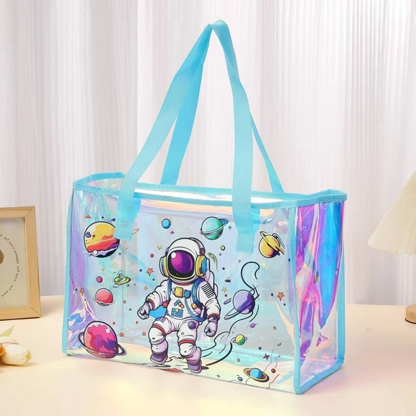 Restocked in new designs Premium quality Holographic tote bags with zip 17 Inches plus