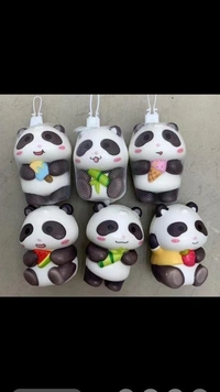 New squishy toys in panda n football theme