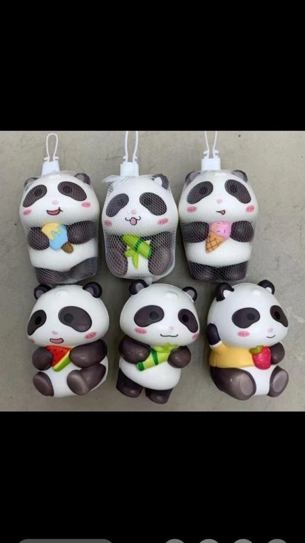 New squishy toys in panda n football theme
