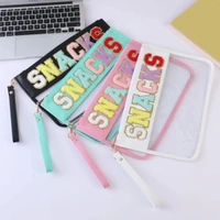 Premium quality multipurpose pouches with chenille alphabet patches - With name