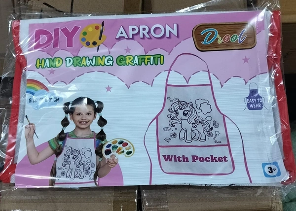 Diy apron kit with front pocket on apron. Design random only girl or boy choice possible