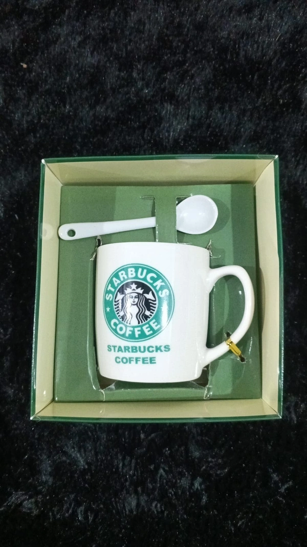 Starbucks theke ceramic mug with spoon set in premium box packing
