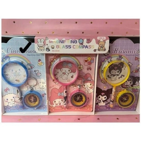 Magnifying glass with compass set in kuromi theme  Color random only