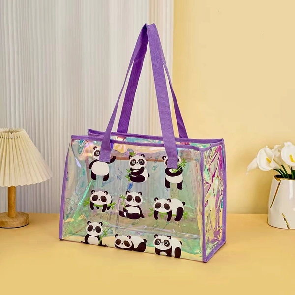 Restocked in new designs Premium quality Holographic tote bags with zip 17 Inches plus