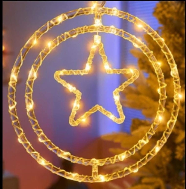 Celebrate Ganesh Chaturthi, Diwali in a unique style by decorating your houses and windows with our double wired star lamp light. Colours: Warm white                  Multi                   Decorate it at the back of Ganpati ji or hang it anywhere to make the decor unique.   Plug operated light with high quality wire and pendant.  Comes in box packing